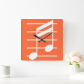 16th note 4 quadratische wanduhr (Zuhause)