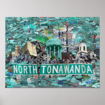 16x12 Plakat, Straßen von North Tonawanda NY
