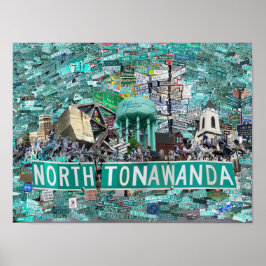 16x12 Plakat, Straßen von North Tonawanda NY Poster