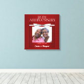 16x16 Ruby 60th Anniversary Foto Name Leinwanddruck (Insitu (Holzboden))