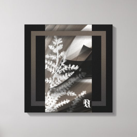 16x16" Terra’s Tender Whisper Abstract Brown Flowe Leinwanddruck (Vorderseite)