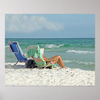 16x20 Gemälde drucken Entspannen am Strand Poster