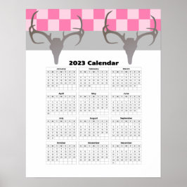 16x20 Hirschschädel 2023 Jägerkalender Poster