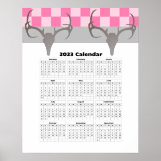 16x20 Hirschschädel 2023 Jägerkalender Poster