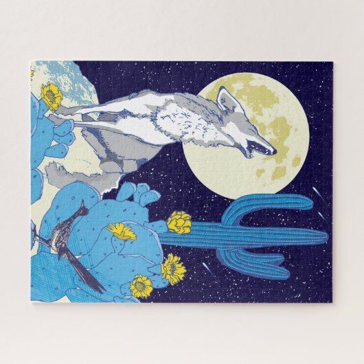 16x20 Howling Coyote Puzzle für Colorblinde (Horizontal)
