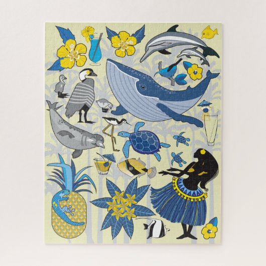 16x20 I Liebe Hawaii Puzzle für Colorblinde (Vertikal)