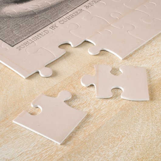 16x20 Kätzchen unter den Rose - Currier & Ives Cat Puzzle (Seite)