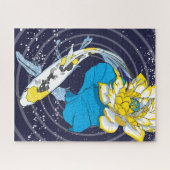 16x20 Koi und Lotus Puzzle für Colorblinde (Horizontal)