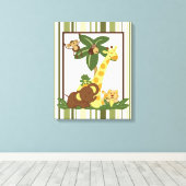 16x20 Leinwand Art Kinderzimmer Jungle Babies Prin (Insitu (Holzboden))