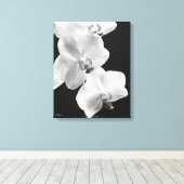 16X20 Orchideen in Schwarz-Weiß-Wrapped Canvas Art Leinwanddruck (Insitu (Holzboden))