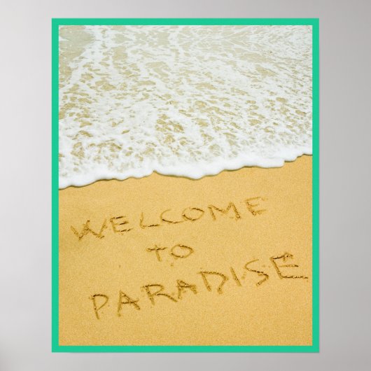 16x20 Paradise Beach Wall Art Poster (Vorne)