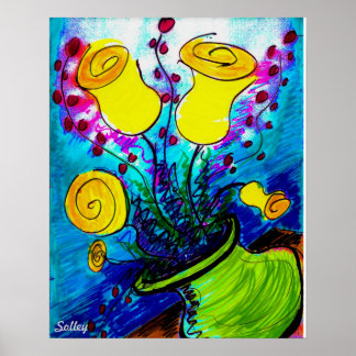 16x20 Poster, gelbe Tulpen Poster