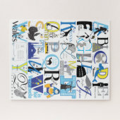 16x20 Reisen Alphabet Puzzle für Colorblinde (Horizontal)