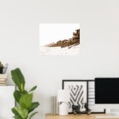 16x20 Sephia Print of Florida Beach Poster (Heimbüro)