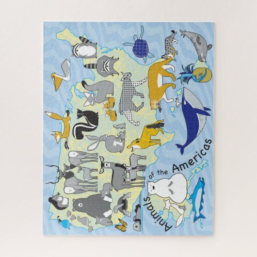 16x20 US-Tierpuzzle für Farbblindler Puzzle (Vertikal)