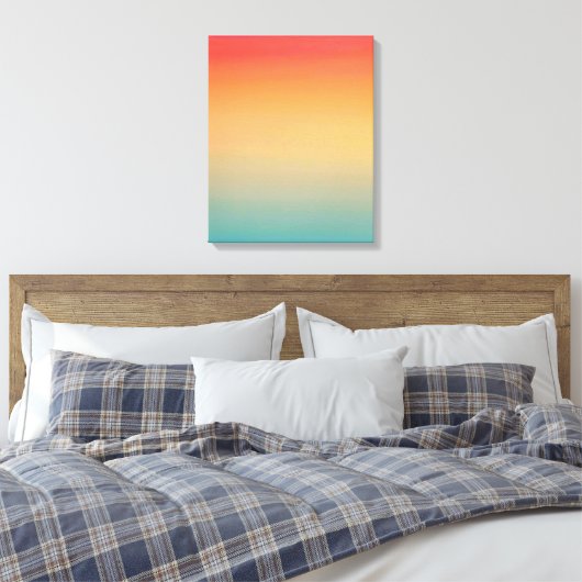 16x20 Zoll Modern Rainbow Sky Red Yellow Blue Leinwanddruck (Insitu (Schlafzimmer))
