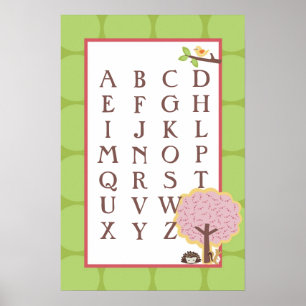 16x24 ABC Mauer Liebe und Natur Girl Woodland Poster