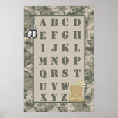 16x24 Kinderzimmer Art ABC Chart ARMY ACU Camoflau Poster (Vorne)