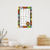 16x24 Kinderzimmer Art ABC Chart Jungle Tales Safa Poster (Küche)