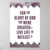 16x24 Lila Marmorkunst Semi Glanz Poster (Vorne)