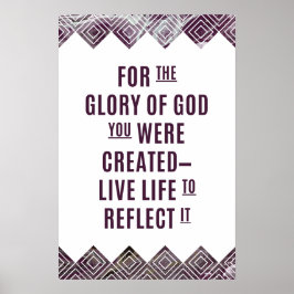 16x24 Lila Marmorkunst Semi Glanz Poster