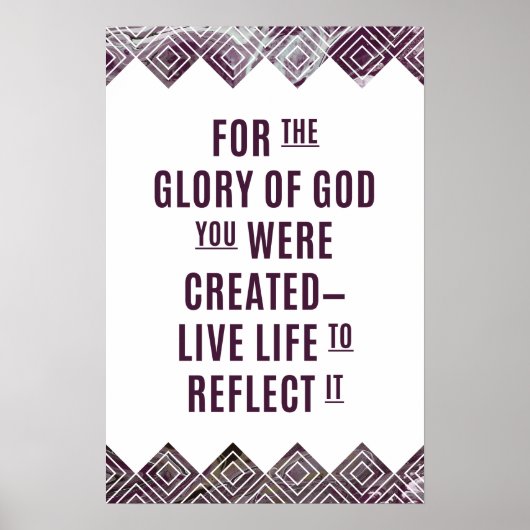 16x24 Lila Marmorkunst Semi Glanz Poster (Vorne)