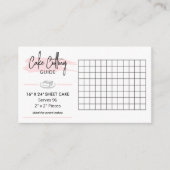 16x24" Rectangle Cake Serving Guide 2x2 Portionen Begleitkarte (Vorderseite)