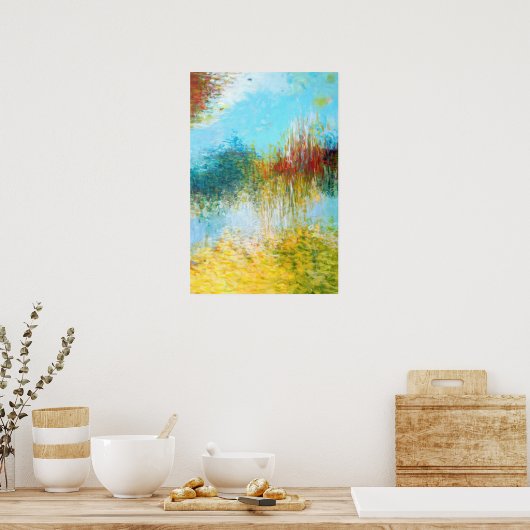 16x24 Triptychon Teil 2 Abstrakte Malerei Art Prin Poster (Küche)