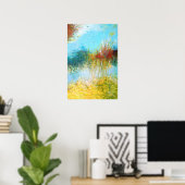 16x24 Triptychon Teil 2 Abstrakte Malerei Art Prin Poster (Heimbüro)