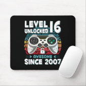 16yr Bday Son Boy Funny Gamer 16. 16. Mousepad (Mit Mouse)