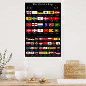 1700 AD Flaggen der Welt Poster (Küche)
