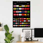 1700 AD Flaggen der Welt Poster (Heimbüro)