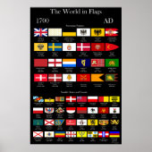 1700 AD Flaggen der Welt Poster (Vorne)