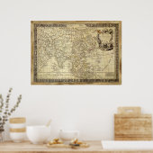 1700 AD OLD WORLD MAP Art Poster (Küche)