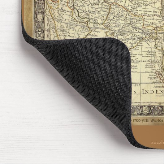 1700 ANTIQUE World MAP Mousepad (Ecke)
