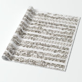 1700 Musikkomposition Handgeschrieben mit Hinweis Geschenkpapier (Ungerollt)