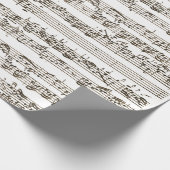 1700 Musikkomposition Handgeschrieben mit Hinweis Geschenkpapier (Ecke)