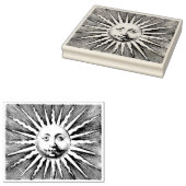 1700 Sonne mit Gesicht Gummistempel (Stempel)