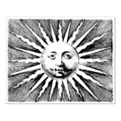 1700 Sonne mit Gesicht Gummistempel (Prägung)