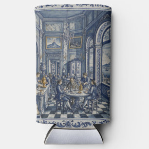 1700er Barista Neapel Kaffeehaus Delft Blau Kunst Selters Dosenkühler