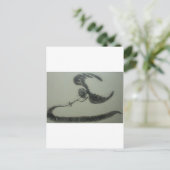 1700er Engel of Death American Grave Rubbing Desig Postkarte (Stehend Vorderseite)