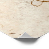 1700er Jahre Vintages französisches Skript-Retro-P Poster (Ecke)