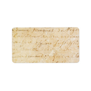 1700s Vintager französischer antiker Adressaufkleber