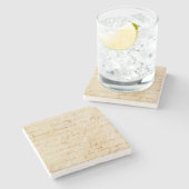 1700s Vintager französischer antiker Steinuntersetzer (Seitenansicht)