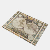 1702 eine neue Karte der Welt Fußmatte (Schrägansicht)