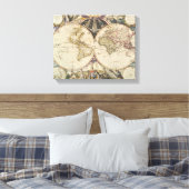 1702 Eine neue Weltkarte Leinwanddruck (Insitu (Schlafzimmer))