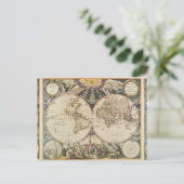 1702 Eine neue Weltkarte Postkarte (Stehend Vorderseite)