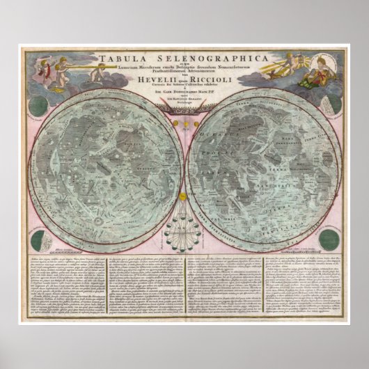 1707 Karte des Mondes Poster (Vorne)
