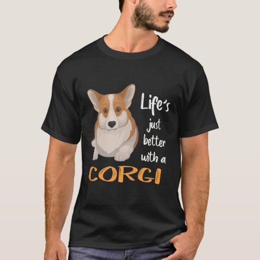 170 Leben ist einfach besser mit einem Corgi T-Shirt (Vorderseite)