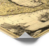 1710 Karte von Mexiko, Karibik und Nordamerika Poster (Ecke)